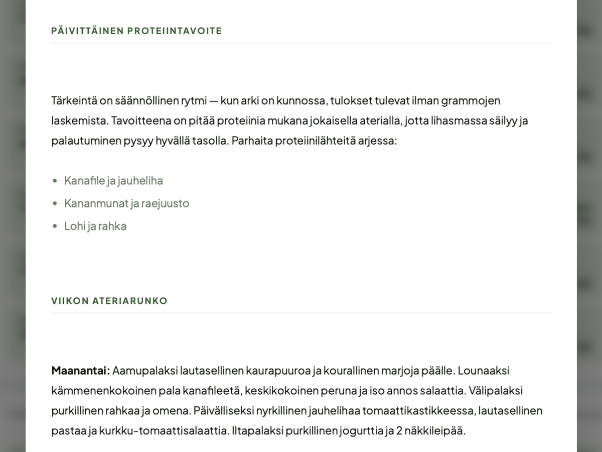 Ravitsemussuunnitelma